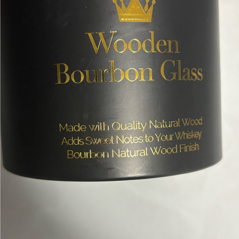 Elegant Brown Wooden Bourbon Glass - Picture 5 of 6
